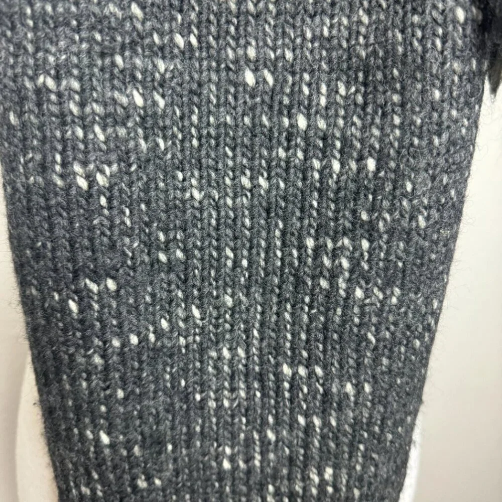 rag & bone  Winter Warm  Wool Knit Gray Long Scarf Fringe Unisex